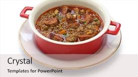  Presentation with chorizo - Cool new presentation theme with cusine - lentil and chorizo soup spanish backdrop and a soft green colored foreground