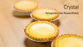  Presentation with egg - Beautiful slide set featuring custard - egg tart backdrop and a lemonade colored foreground