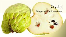  Presentation with sugar - Theme with custard apple or sugar apple background and a blonde colored foreground