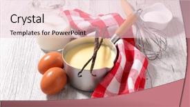  Presentation with cream - Slides having custard cream and ingredient background and a lemonade colored foreground