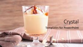  Presentation with egg - Amazing PPT theme having custard cream with whipped egg backdrop and a lemonade colored foreground