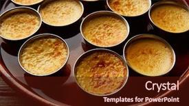  Presentation with creme caramel dessert - Cool new theme with custard creme caramel flan dessert backdrop and a  colored foreground