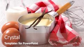  Presentation with vanilla - Cool new presentation with custard-creme-with-ingredient-vanilla backdrop and a tawny brown colored foreground