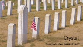  Presentation with cemetery - Amazing slides having lakota - custer national cemetery backdrop and a coral colored foreground