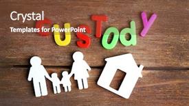  Presentation with letters - PPT theme having custody made of colorful letters background and a tawny brown colored foreground