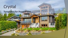  Presentation with luxury house - Theme having custom - luxury house in vancouver canada background and a light blue colored foreground