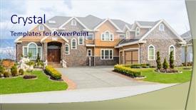  Presentation with luxury house - Colorful slide set enhanced with custom - luxury house in vancouver canada backdrop and a sky blue colored foreground