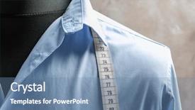  Presentation with mannequin - Amazing presentation theme having custom - shirt with measuring tape backdrop and a teal colored foreground