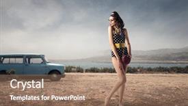  Presentation with old fashioned - Presentation design consisting of custom cars - old-fashioned vacation background and a  colored foreground