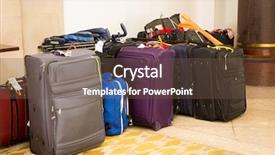  Presentation with bag - Beautiful theme featuring custom cars - suitcases and travel bag backdrop and a tawny brown colored foreground