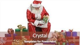  Presentation with santa - Cool new slide set with custom check - real santa claus portrait taken backdrop and a  colored foreground