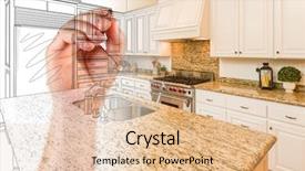  Presentation with kitchen design - Slide deck enhanced with custom kitchen design with gradation background and a lemonade colored foreground