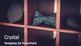  Presentation with custom - Colorful presentation theme enhanced with custom made bow ties and neckties backdrop and a wine colored foreground