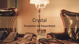  Presentation with tailor made - Beautiful PPT layouts featuring custom made necktie in tailor backdrop and a coral colored foreground