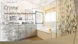 Presentation with custom - Presentation theme consisting of custom-master-bathroom-design-drawing background and a lemonade colored foreground