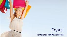  Presentation with tourism - Amazing presentation having happy customer - shopping and tourism concept backdrop and a sky blue colored foreground