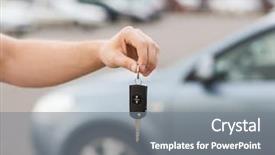  Presentation with ownership - Beautiful PPT theme featuring unlock customer - transportation and ownership concept backdrop and a  colored foreground