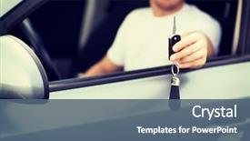  Presentation with car key - Slide set featuring unlock customer - transportation and ownership concept background and a  colored foreground