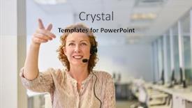  Presentation with customer service - Slide deck consisting of customer-advisor-with-a-headset background and a lemonade colored foreground