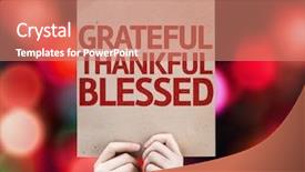  Presentation with appreciation card - Presentation theme enhanced with customer appreciation - grateful thankful blessed card background and a coral colored foreground