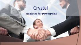  Presentation with appreciation business - Slide deck enhanced with customer appreciation - team looking at a business background and a sky blue colored foreground