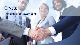  Presentation with appreciation business - Colorful PPT layouts enhanced with customer appreciation - team looking at a business backdrop and a sky blue colored foreground