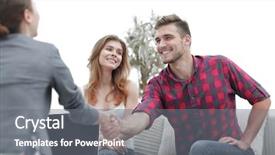  Presentation with customer analysis - Cool new PPT layouts with customer before the beginning backdrop and a gray colored foreground