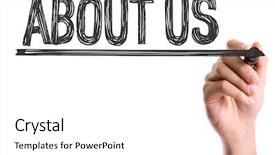  Presentation with marker - Cool new slides with customer complain - hand with marker writing backdrop and a white colored foreground