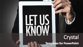  Presentation with kyc button representing know - Beautiful slides featuring customer complain - let us know backdrop and a dark gray colored foreground