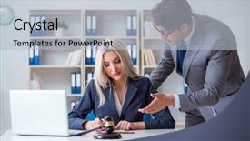  Presentation with lawyer client - Presentation design with customer complaints - lawyer discussing legal case background and a  colored foreground
