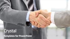  Presentation with octopus on isolated white - Slides consisting of customer dealings - handshake isolated on white background background and a dark gray colored foreground