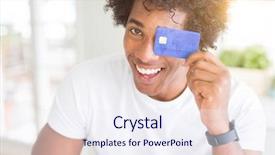  Presentation with african american couples in the mountains - Slide deck consisting of customer delight - african american man holding credit background and a  colored foreground