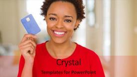  Presentation with african american teen girls - Presentation design enhanced with customer delight - young african american woman holding background and a crimson colored foreground