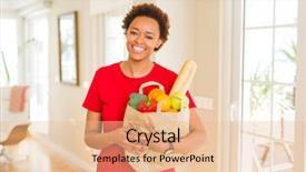  Presentation with african american teen girls - Slide deck enhanced with customer delight - young african american woman holding background and a lemonade colored foreground