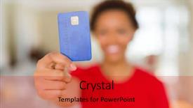  Presentation with african american teen girls - Slide deck enhanced with customer delight - young african american woman holding background and a crimson colored foreground