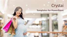  Presentation with people mall - Theme enhanced with customer expectations - pregnancy sale motherhood people background and a lemonade colored foreground