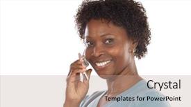  Presentation with african american in technology - Amazing presentation having customer facing - attractive african-american woman talking backdrop and a  colored foreground