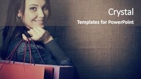  Presentation with swimming beautiful girl swims underwater - Amazing PPT theme having customer facing - portrait of beautiful girl holding backdrop and a gray colored foreground