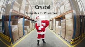  Presentation with aquaculture full of sea fish - Theme featuring customer gift distributed - santa claus with red sack background and a  colored foreground