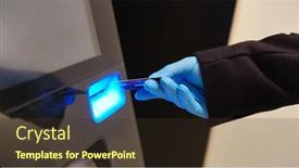  Presentation with atm - Audience pleasing PPT layouts consisting of customer-in-disposable-gloves backdrop and a tawny brown colored foreground