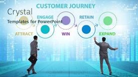  Presentation with customer journey - Presentation enhanced with customer-journey-concept-with-steps and a sky blue colored foreground