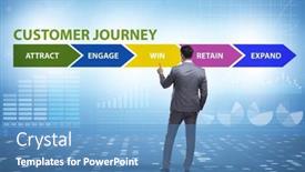  Presentation with customer journey - PPT theme enhanced with customer-journey-concept-with-steps and a teal colored foreground