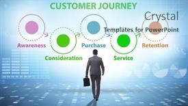  Presentation with customer journey - PPT theme enhanced with customer-journey-concept-with-steps and a sky blue colored foreground