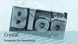  Presentation with blog - Beautiful theme featuring customer mind - blog in lead letters backdrop and a light blue colored foreground