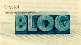  Presentation with blog - Colorful theme enhanced with customer mind - word blog written with lead backdrop and a cream colored foreground