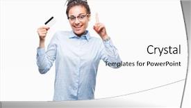  Presentation with credit card - Colorful presentation design enhanced with customer mind - young african american girl holding backdrop and a white colored foreground
