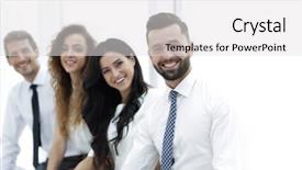  Presentation with successful - PPT layouts having customer partnerships - closeup successful business team background and a light gray colored foreground