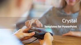  Presentation with phone - Audience pleasing presentation consisting of customer paying through mobile phone backdrop and a coral colored foreground