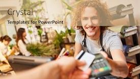  Presentation with credit card - Audience pleasing theme consisting of customer-pays-by-credit-card backdrop and a lemonade colored foreground