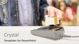  Presentation with cashless - Slides having customer-pays-cashless-and-makes background and a light gray colored foreground